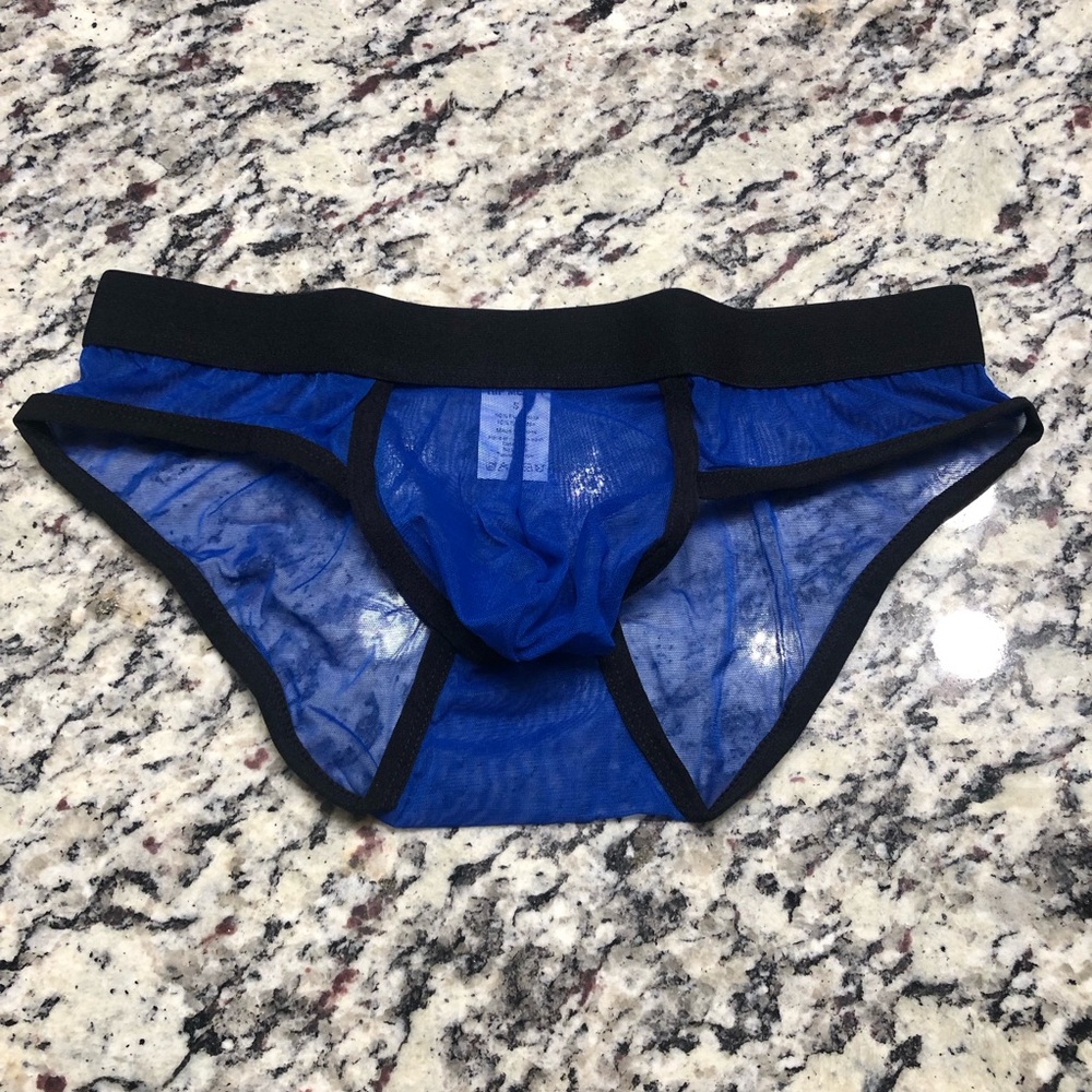Mens sexy mesh sport brief new